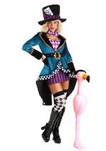 Women's Purple Panache Mad Hatter Costume Alt 3