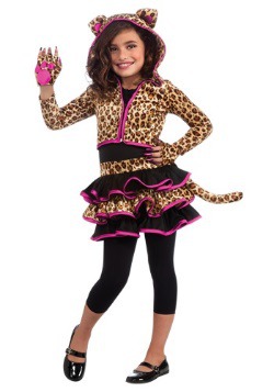 Girls Leopard Hoodie Costume