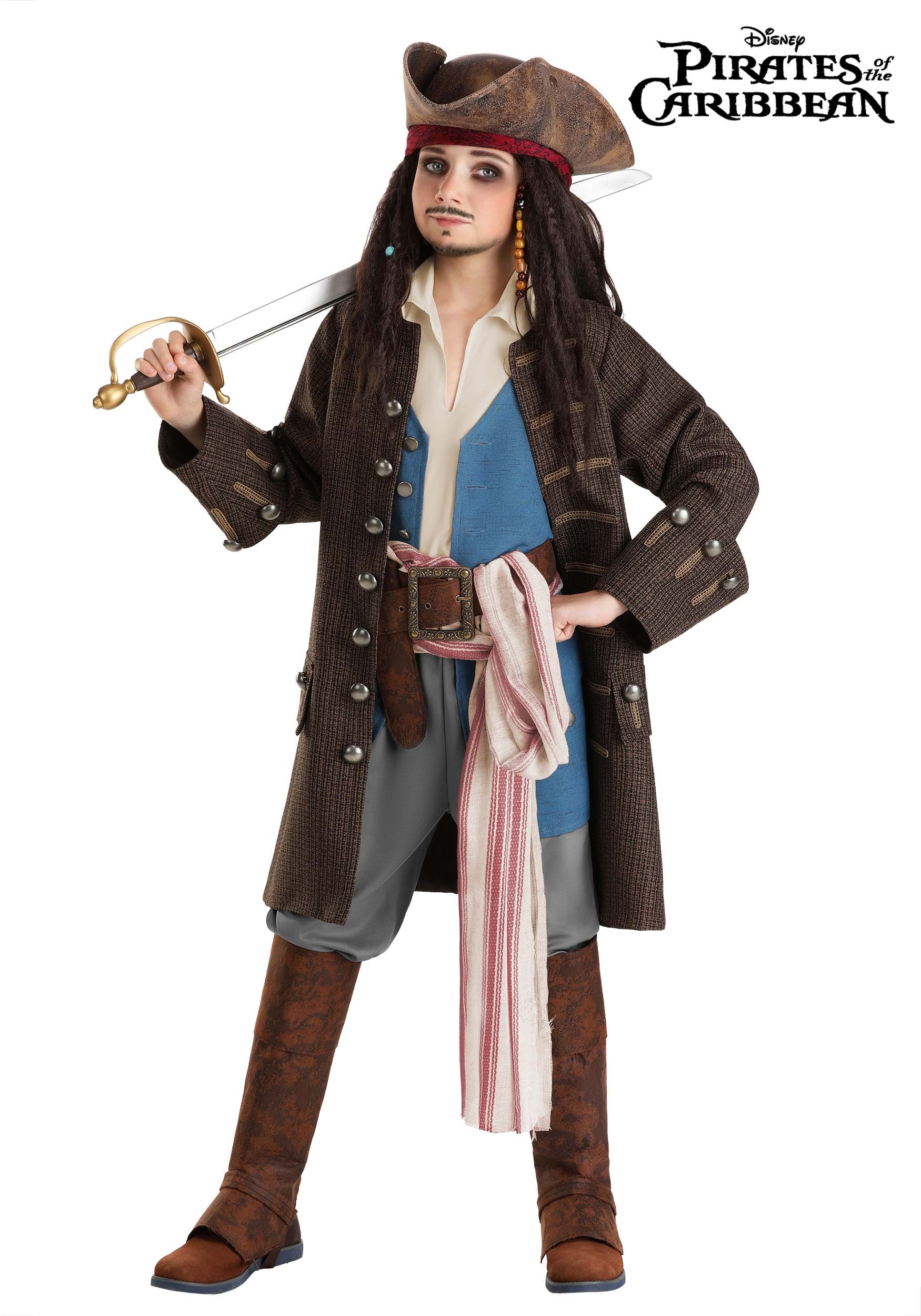 Costume Jack Sparrow Rubie's Per Bambino – Taglia L Con Accessori, Ufficiale Pirati Dei Caraibi