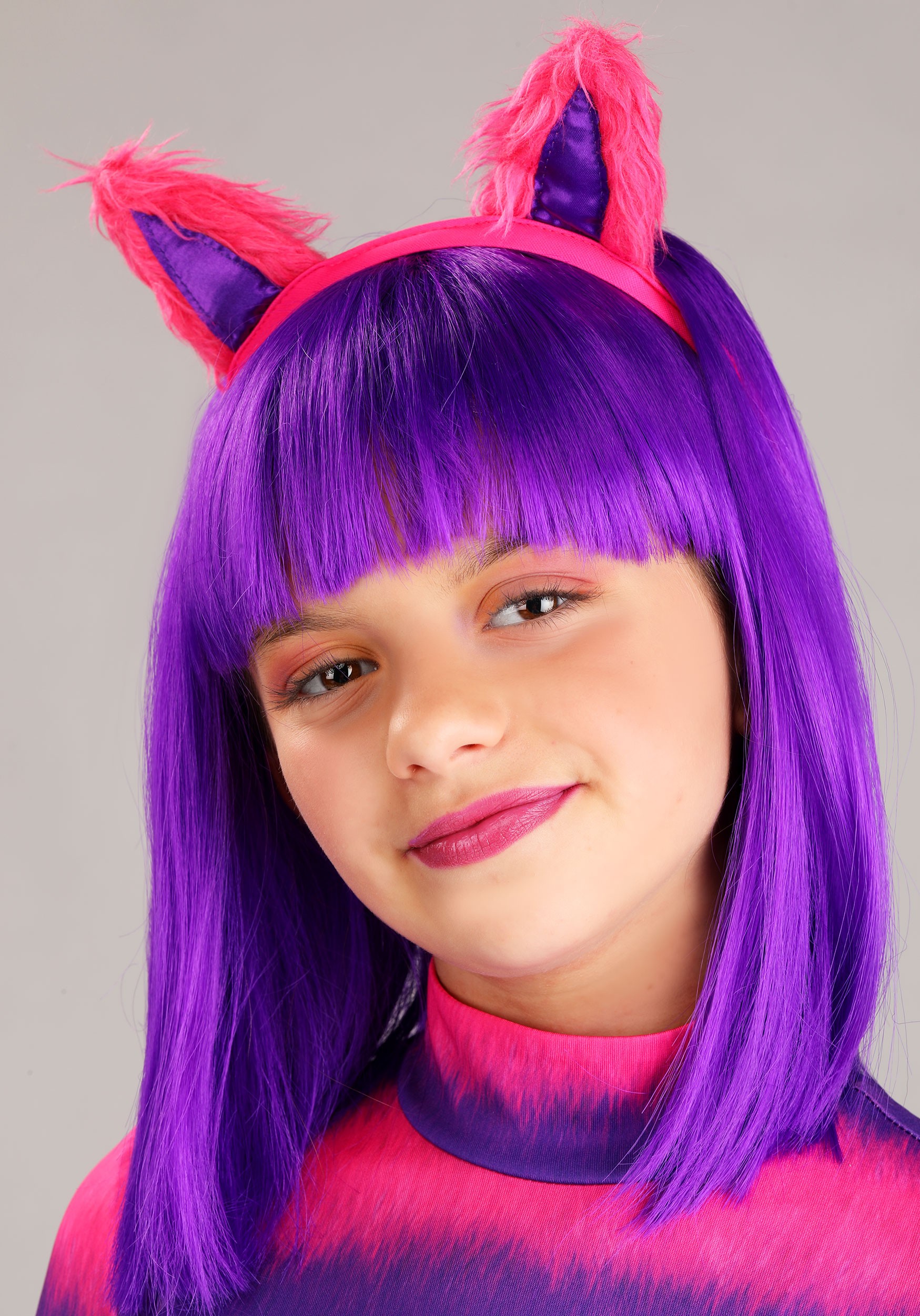 Feisty Girl's Cheshire Cat Bodysuit Costume | Cheshire Cat Costumes