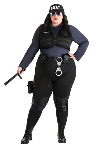 Women's Plus Size SWAT Babe Costume
