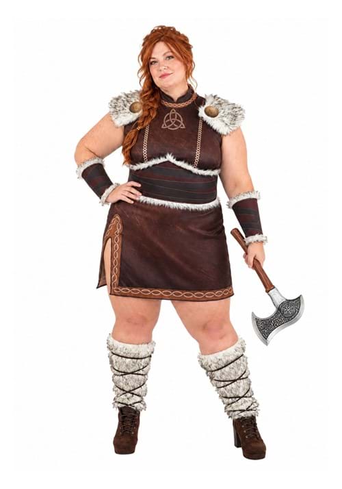 Plus Size Deluxe Viking Costume for Women New Main