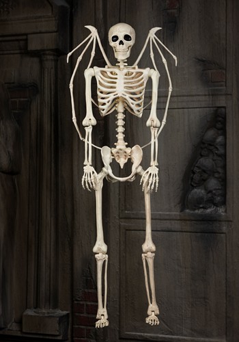 5FT Poseable Winged Skeleton Prop Decoration | Poseable Skeletons