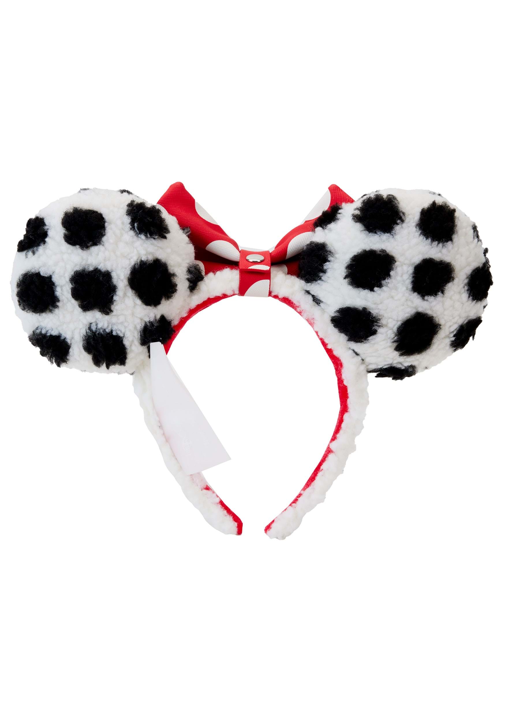 Disney Minnie Mouse Rocks The Dots Loungefly Sherpa Headband , Disney Headbands