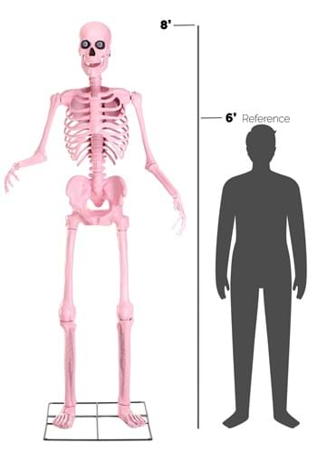 8FT Ms. Vanderbones Pink Skeleton Prop | Skeleton Decorations