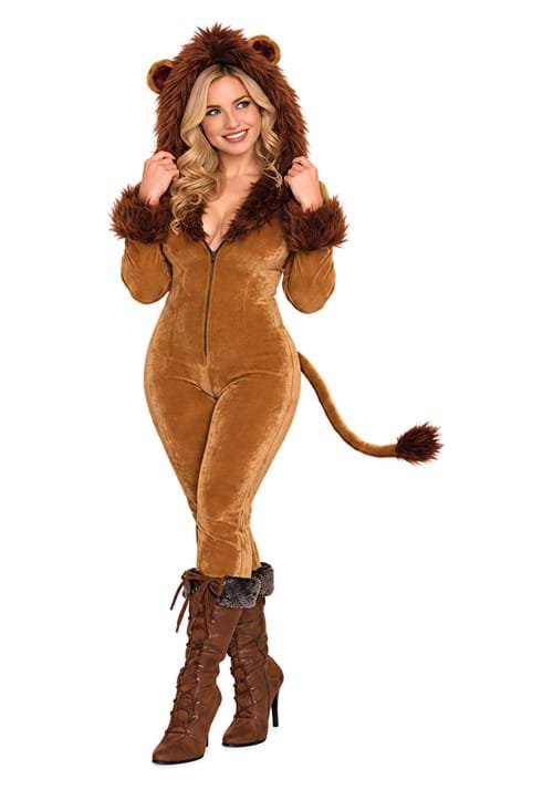 Women's Sexy Timid Lion Jumpsuit Costume upd