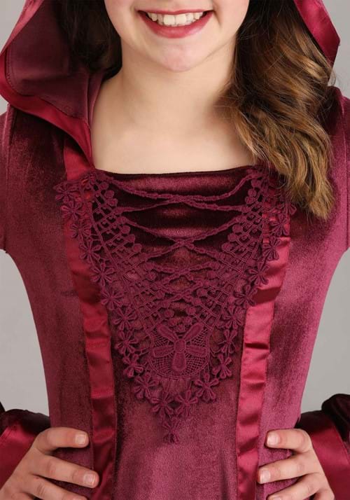 Kids Medieval Princess Hooded Robe Costume - Renaissance Faire Dress Up