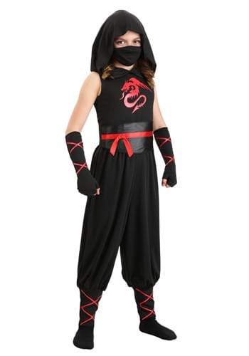 Kids Muscle Black Ninja Costume Alt 1