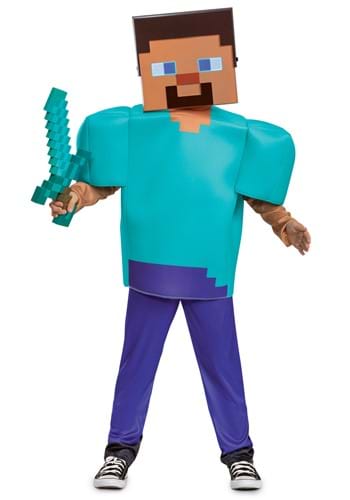 Child Deluxe Minecraft Steve/Herobrine Costume | Minecraft Costumes