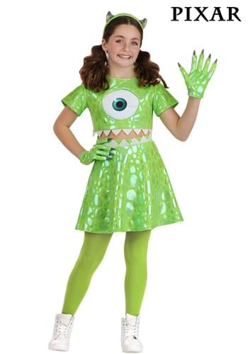 Girls Pixar Monsters Inc Mike Wazowski Costume