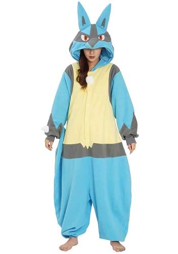 Adult Plus Size Pokemon Lucario Kigurumi Costume | Pokemon Costumes