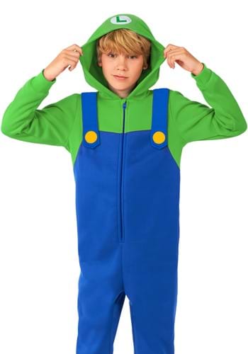 Child Super Mario Bros. Luigi Costume Onesie | Luigi Costumes