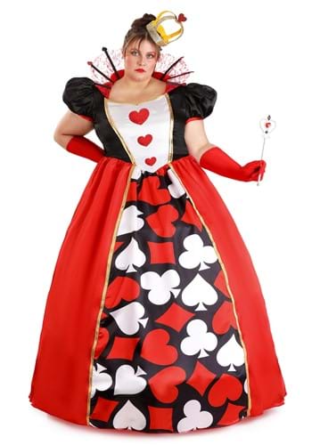 Womens Plus Wonderland Queen of Hearts Costume