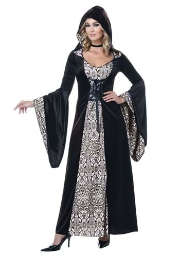 Deluxe Velvet Damask Hooded Robe Women's Costume | Witch Costumes