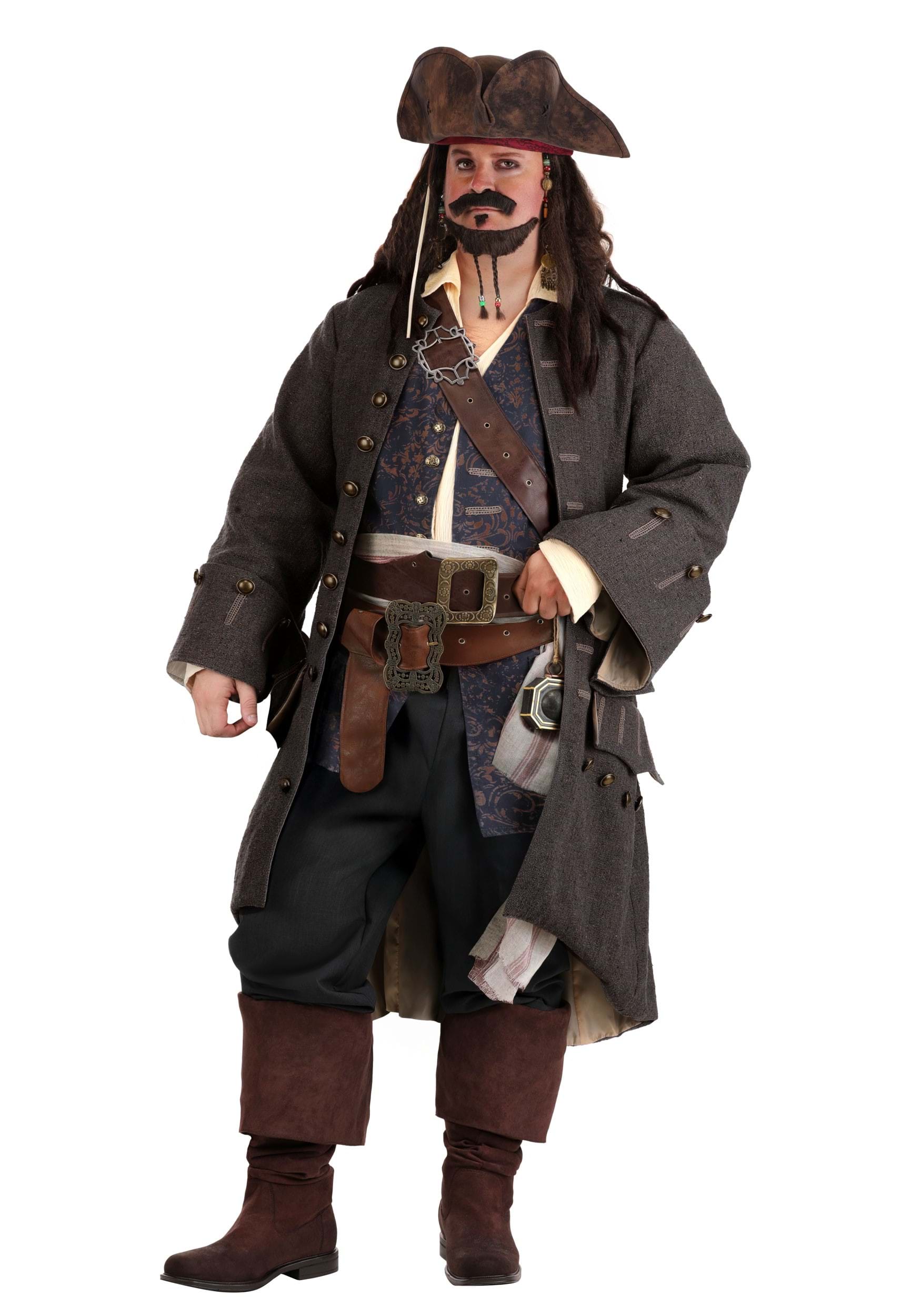 Plus Size Elite Disney Jack Sparrow Men's Costume | Disney Costumes