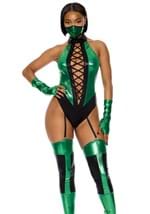 Womens Sexy Green Video Game Kombat Fighter