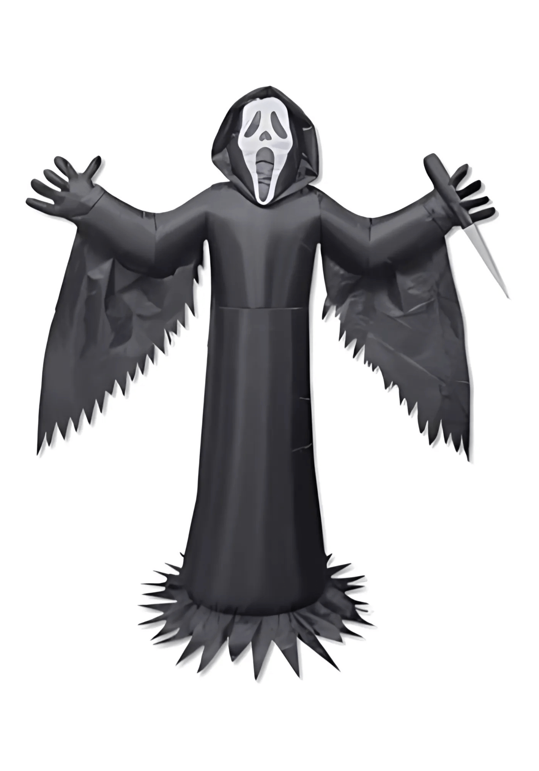 Photos - Other Decoration GHOST Fun World 6FT Scream  Face Inflatable Halloween Decoration | Inflatable Decorations Black/White 