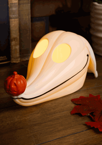 9-Inch Disney Nightmare Before Christmas Light Up Zero Pumpkin Decoration | Disney Decorations