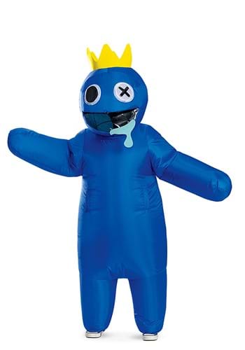 Rainbow Friends Kids Inflatable Blue Costume