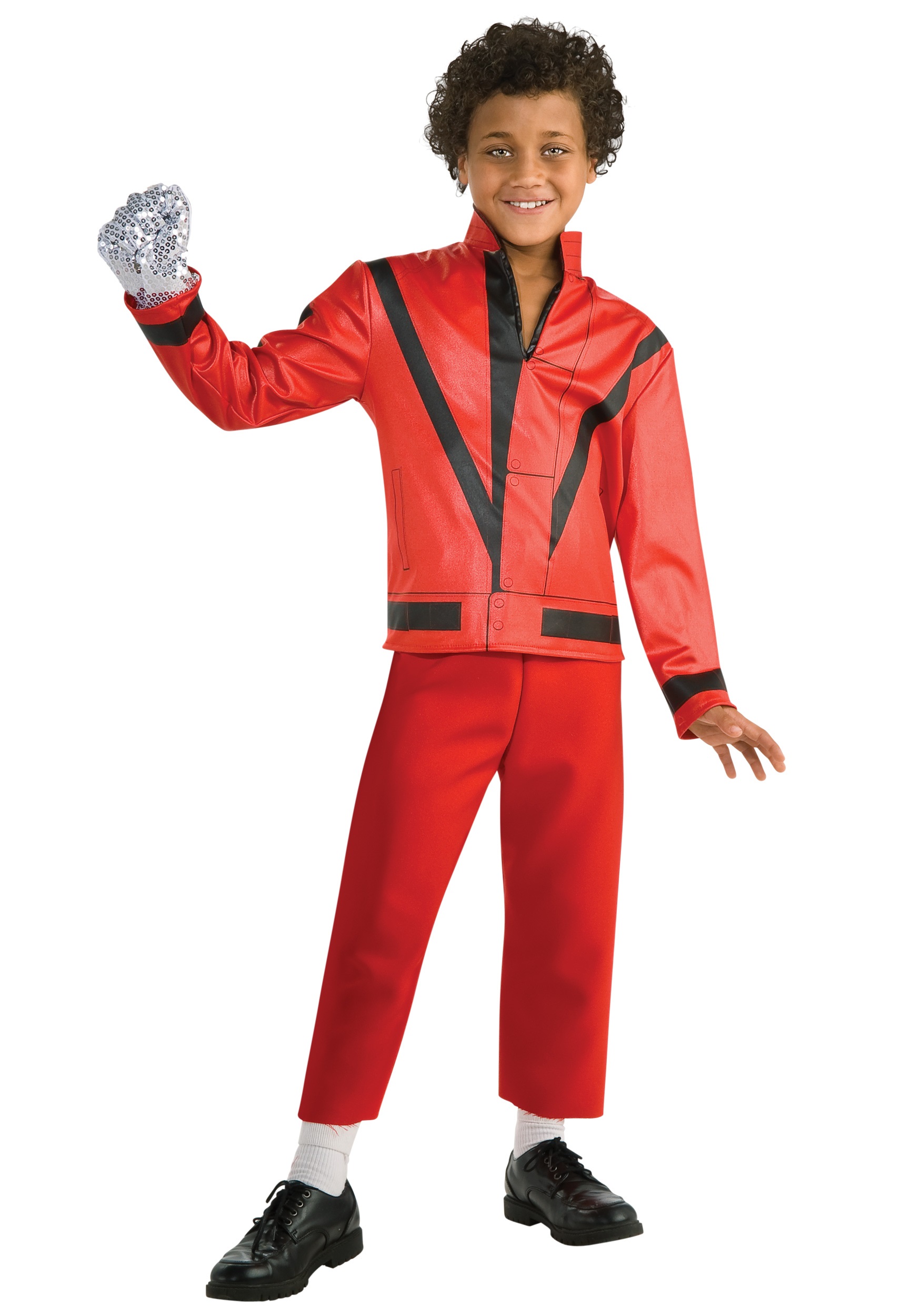 Girl Costume Child Red Thriller Jacket Costume Neon 80s Dress Up Day 80s Co...