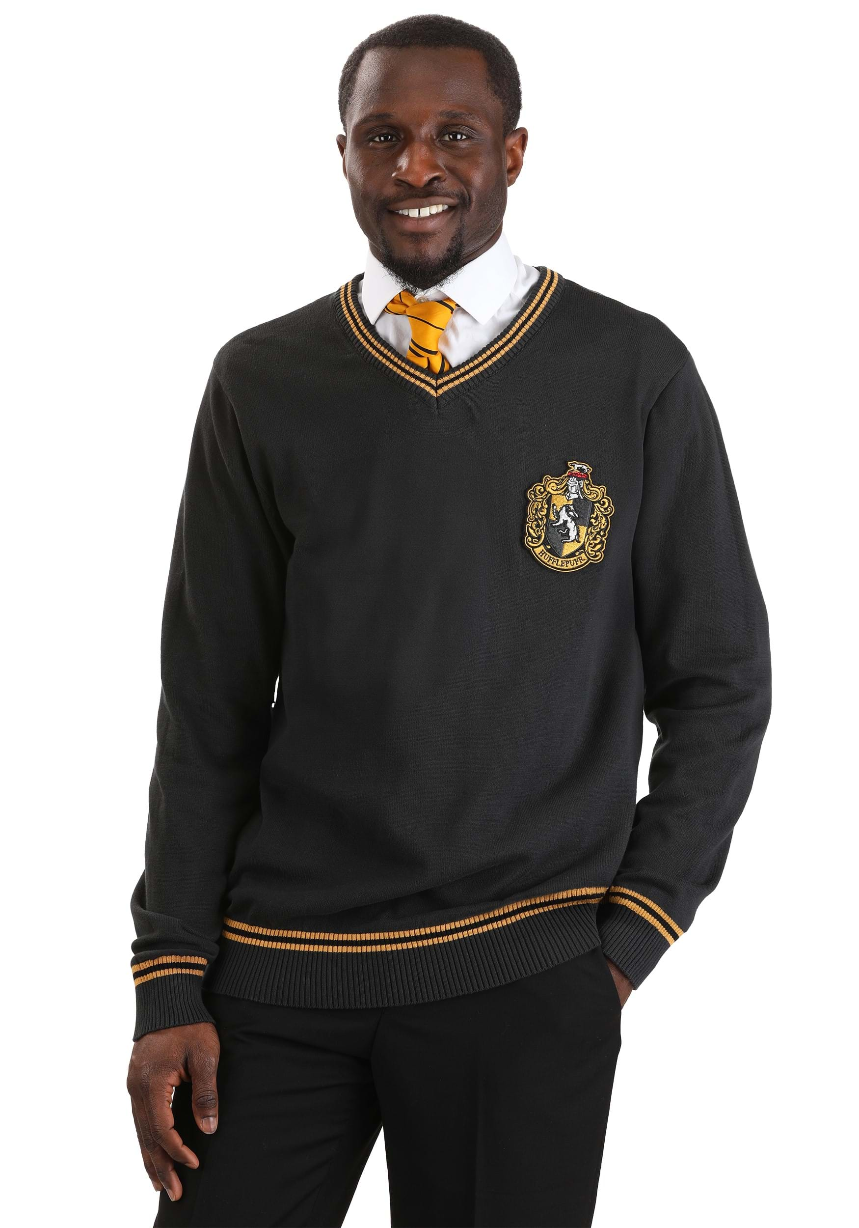 Harry Potter Hufflepuff Uniform Sweater For Adults , Harry Potter Costumes