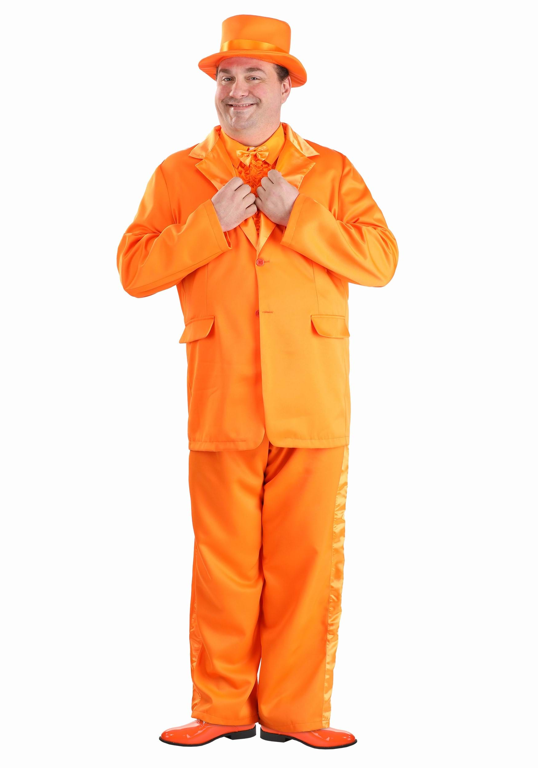 Men's Plus Size Orange Tuxedo Costume , Movie Costumes