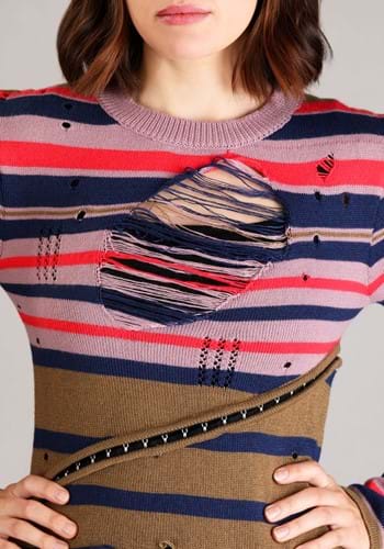 Women's Plus Size Astrid Striped Distressed Sweater Dress | Plus Size Costumes