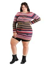 Womens Plus Astrid Striped Distressed Sweater Dress Alt 1