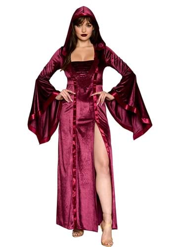 Velvet Hooded Renaissance Maiden Women's Costume | Renaissance Costumes