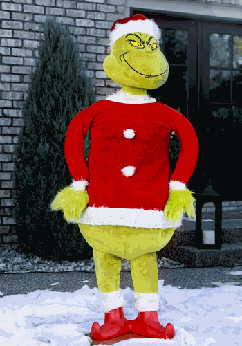 5.8FT Grinch Santa Animatronic Decoration | Christmas Decorations