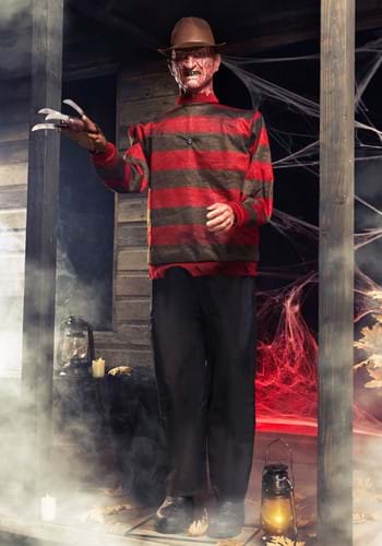 6FT Nightmare on Elm St. Freddy Krueger Animatronic Halloween Prop | Horror Movie Decorations