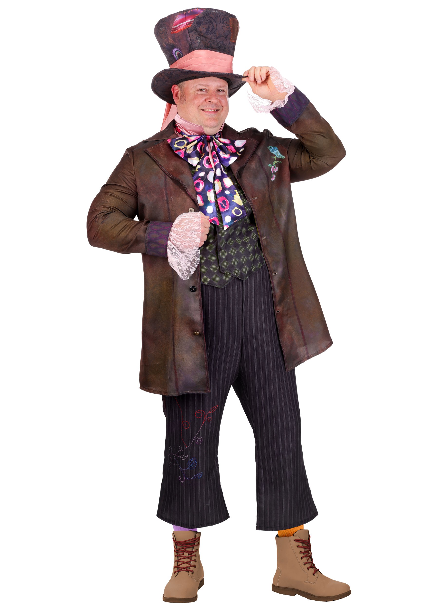 Plus Size Deluxe Live Action Disney Mad Hatter Men's Costume | Disney Costumes