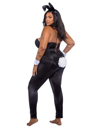Plus Size Women's Black Playboy Bunny Playmate Costume | Playboy Costumes