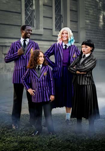 Nevermore Academy Wednesday Costume Blazer for Men | TV Show Costumes