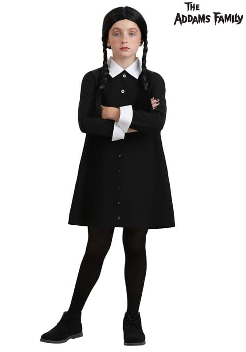 Girls 1960s Wednesday Addams Costume