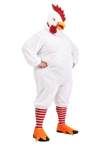 Plus Size White Rooster Costume UPD 1