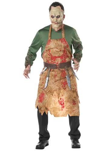 Adult Creepy Bloody Butcher Killer Costume | Horror Costumes