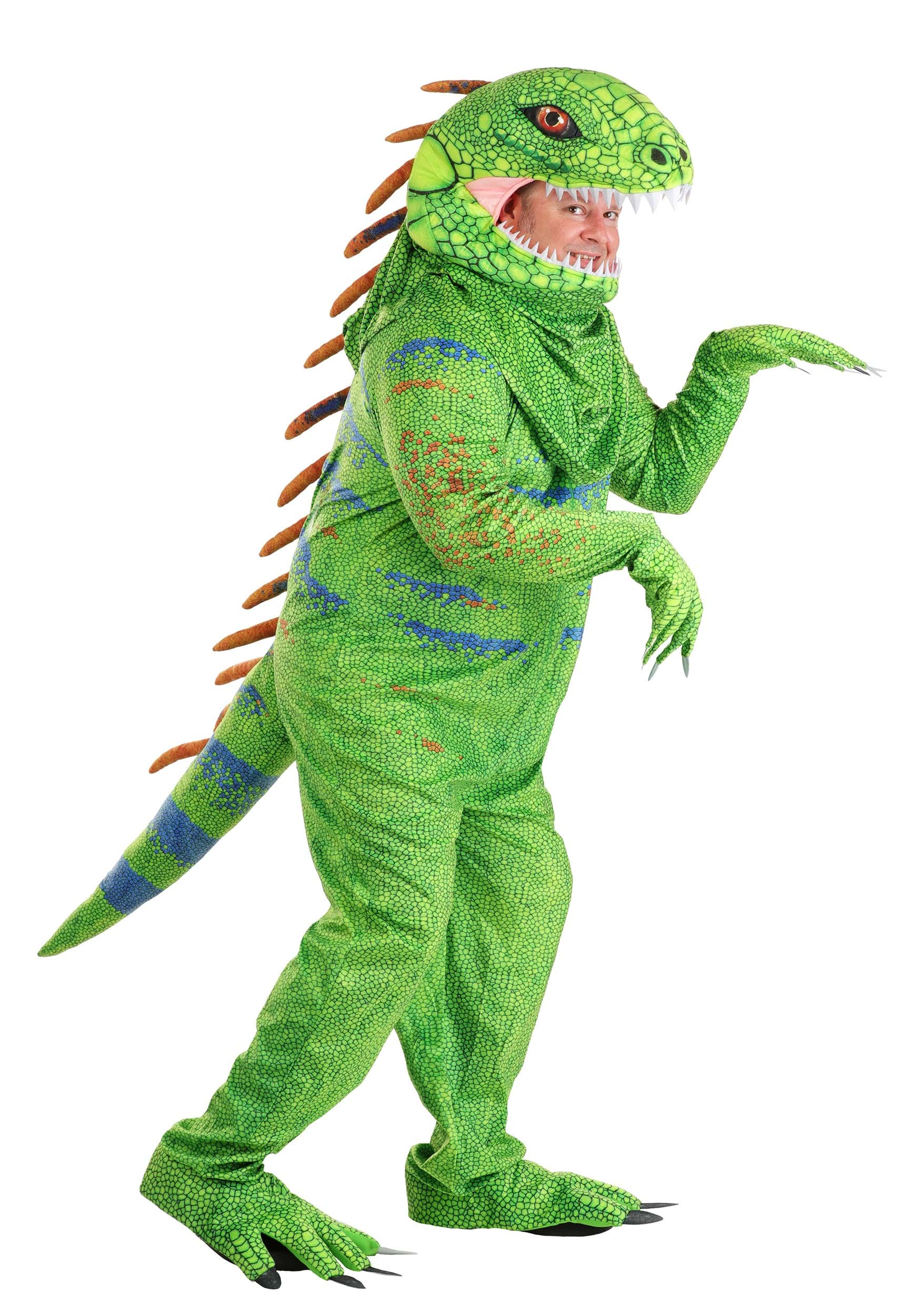 Plus Size Green Iguana Adult Costume | Animal Costumes
