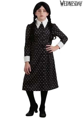 Wednesday Addams Polka Dot Costume Dress for Girls | TV Show Costumes