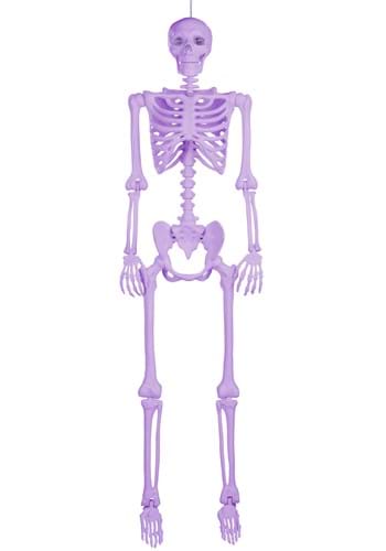 5FT Poseable Crazy Bones Skeleton in Purple Decoration