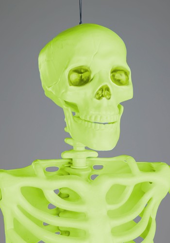 5FT Poseable Crazy Bones Skeleton in Green Halloween Decoration | Poseable Skeletons