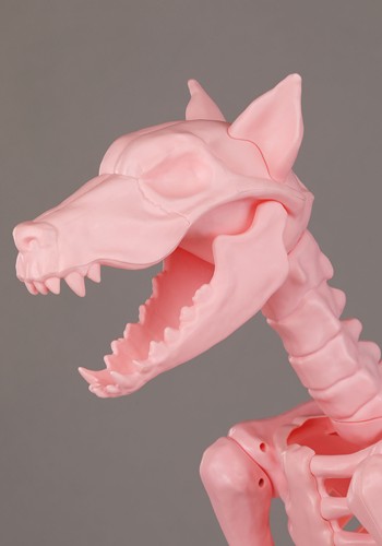 3.8FT Roxy the Pink Skeleton Dog Prop Decoration | Skeleton Decorations