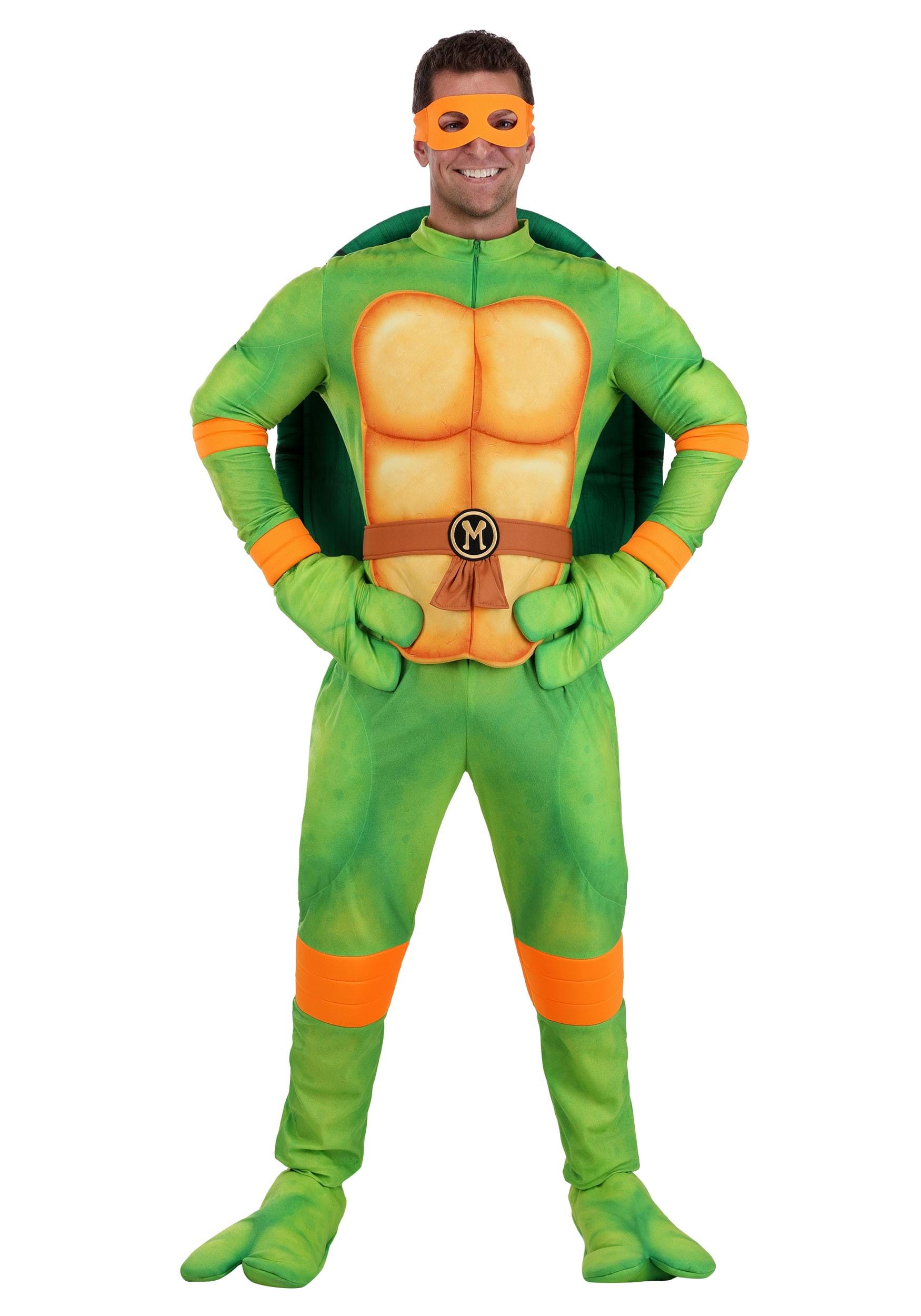 Adult Teenage Mutant Ninja Turtles Deluxe Michelangelo Costume | Nickelodeon Costumes