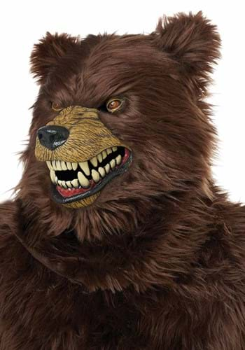 Adult Deluxe Grizzly Bear Costume Ani Motion Mask