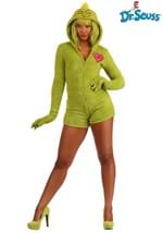 Women's Dr. Seuss Grinch Costume Romper Alt 5