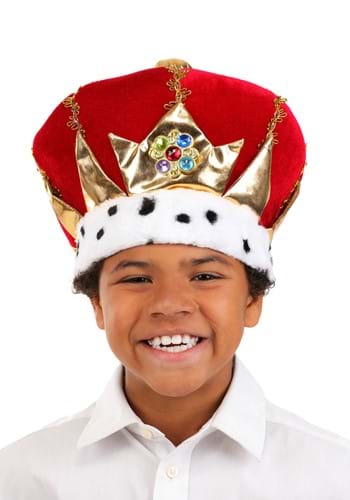 Kids Royal Red King Costume Hat