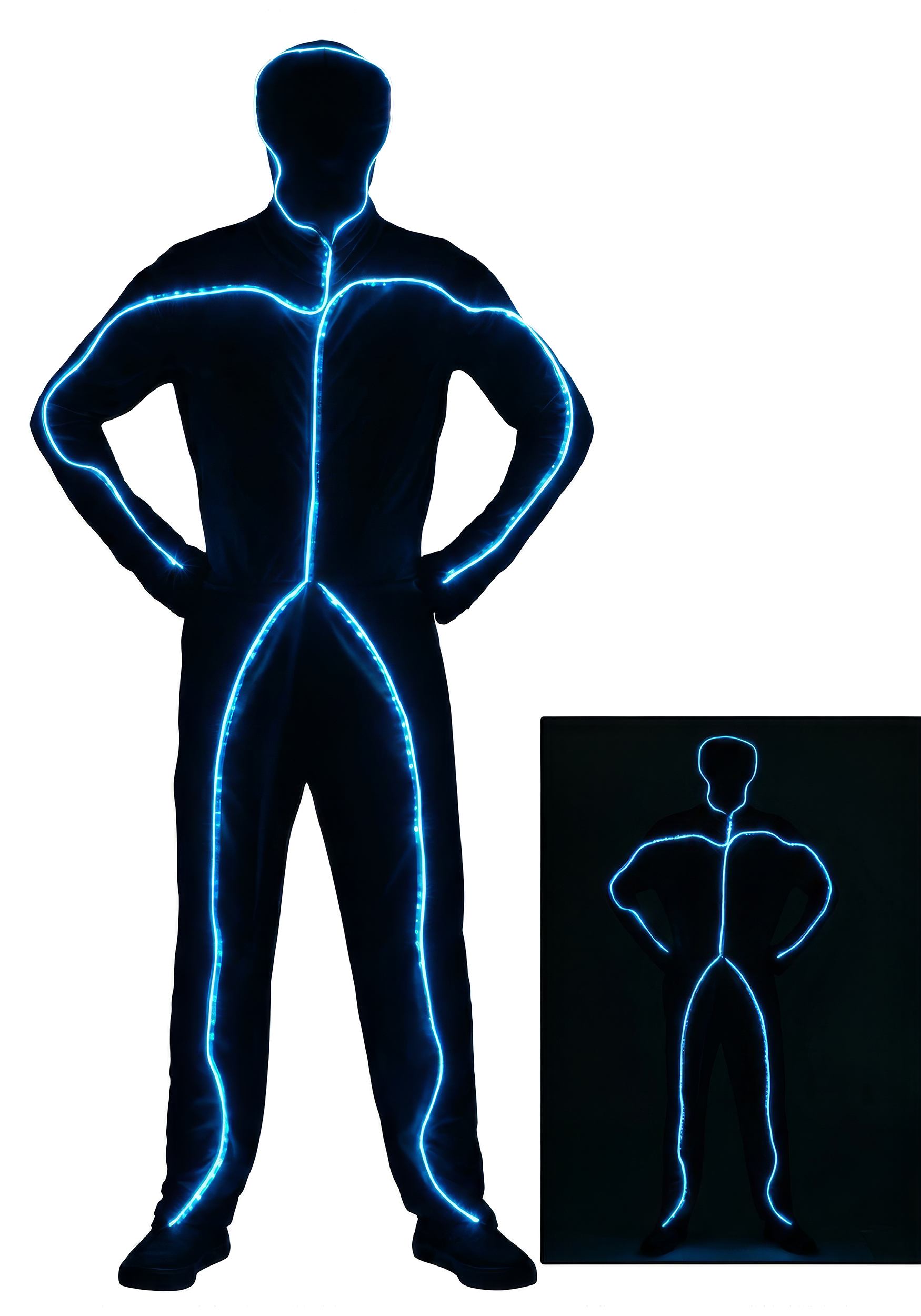 Adult Light Up Stick Figure Costume | Funny Costumes