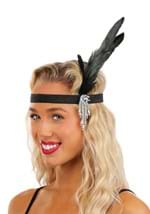 Womens Jeweled Black Flapper Headband