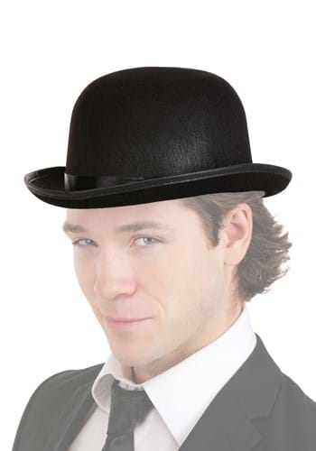 Black Costume Bowler Hat for Men | Historical Accessories