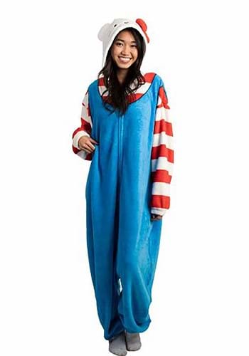 Adult Hello Kitty Cosplay Union Suit Costume | Hello Kitty Costumes